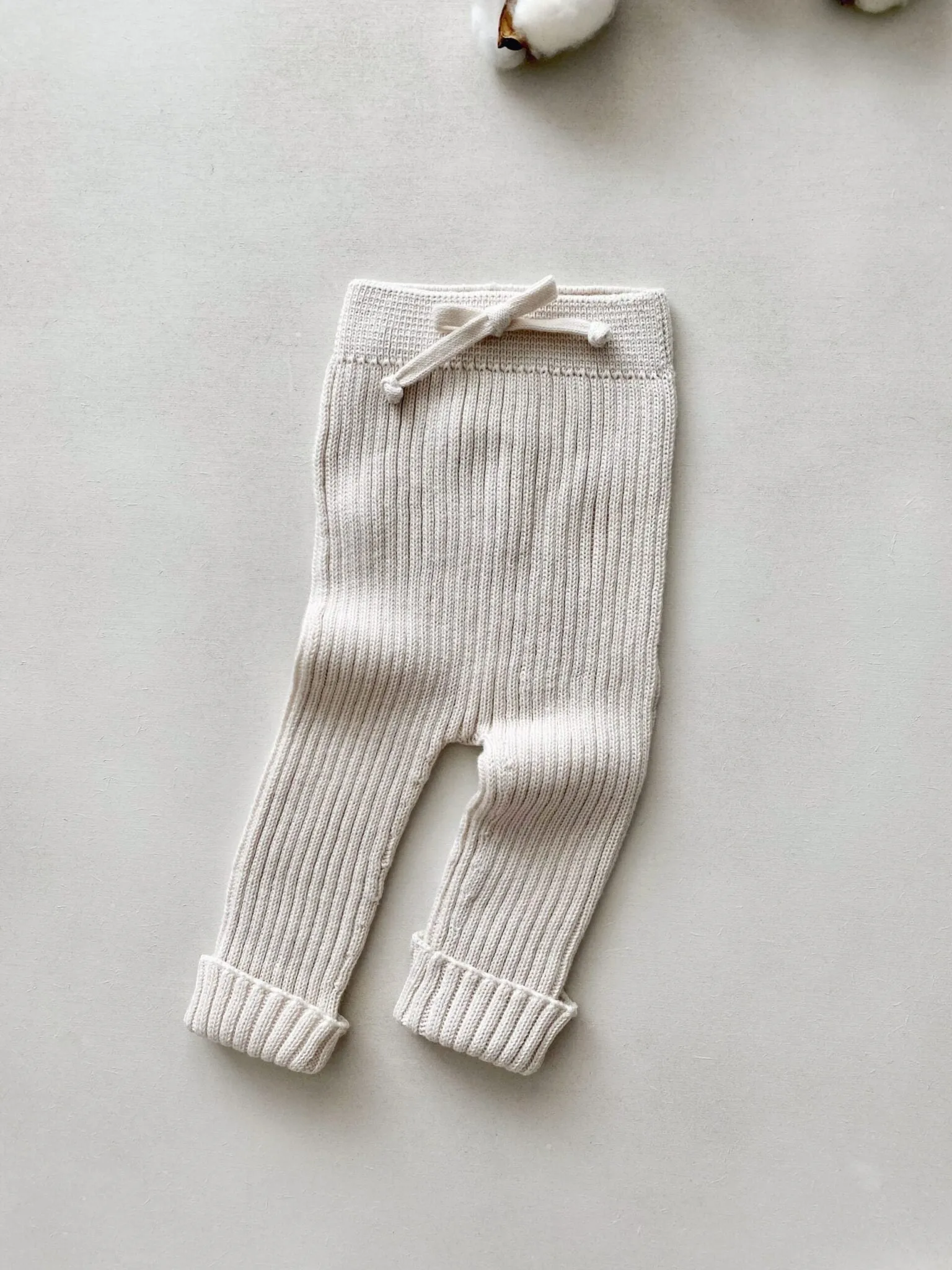 Pantalone morbido a costine LI&ME Jacob Cream