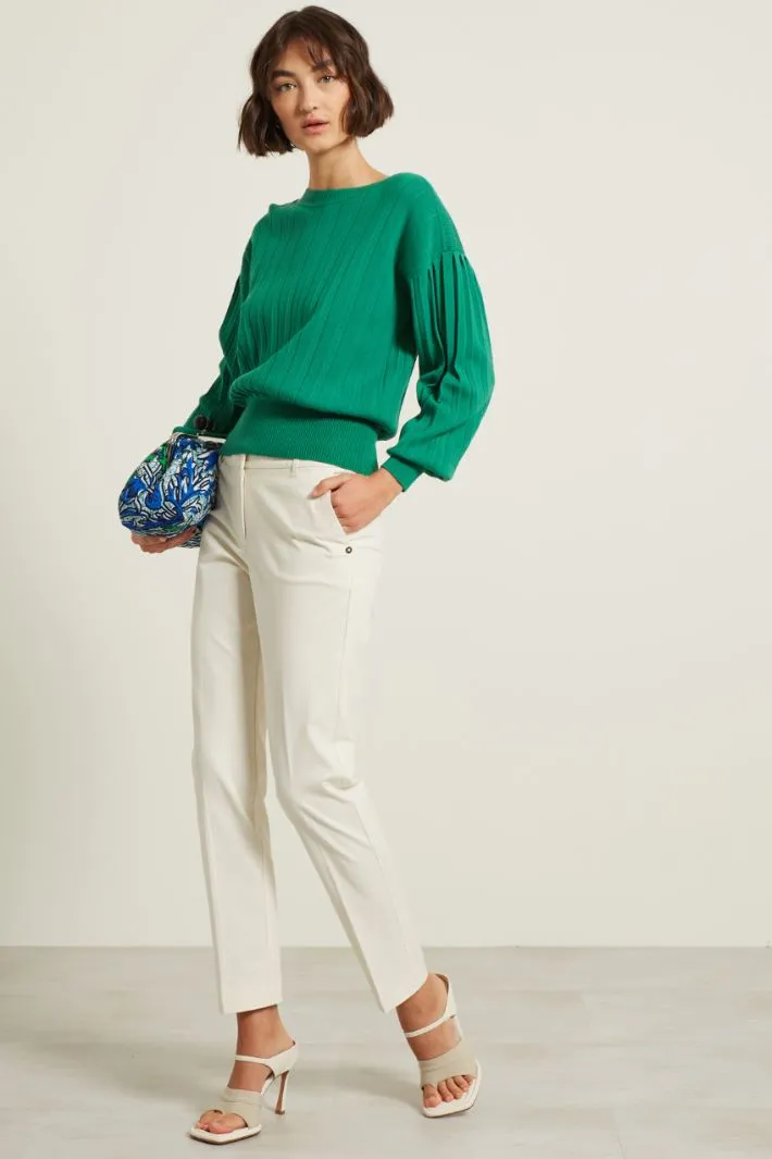 Pantaloni a sigaretta in cotone