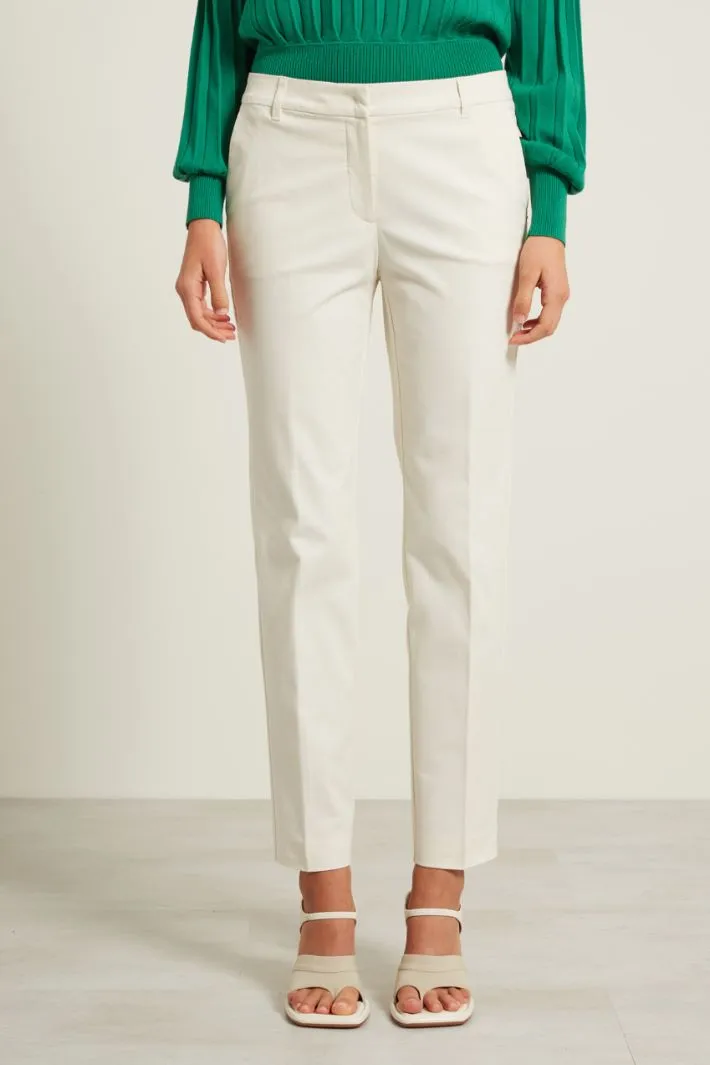 Pantaloni a sigaretta in cotone