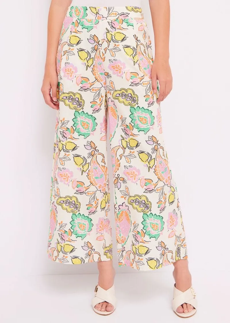 Pantaloni con stampa floreale