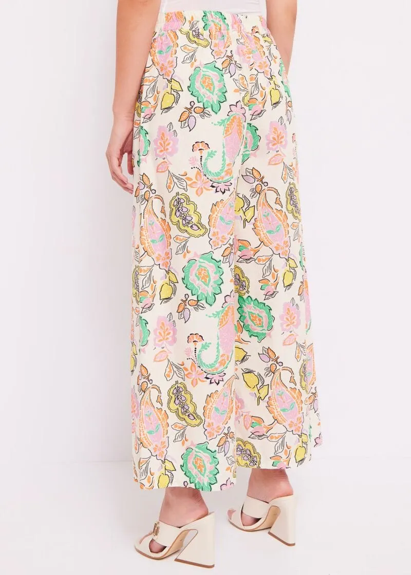 Pantaloni con stampa floreale