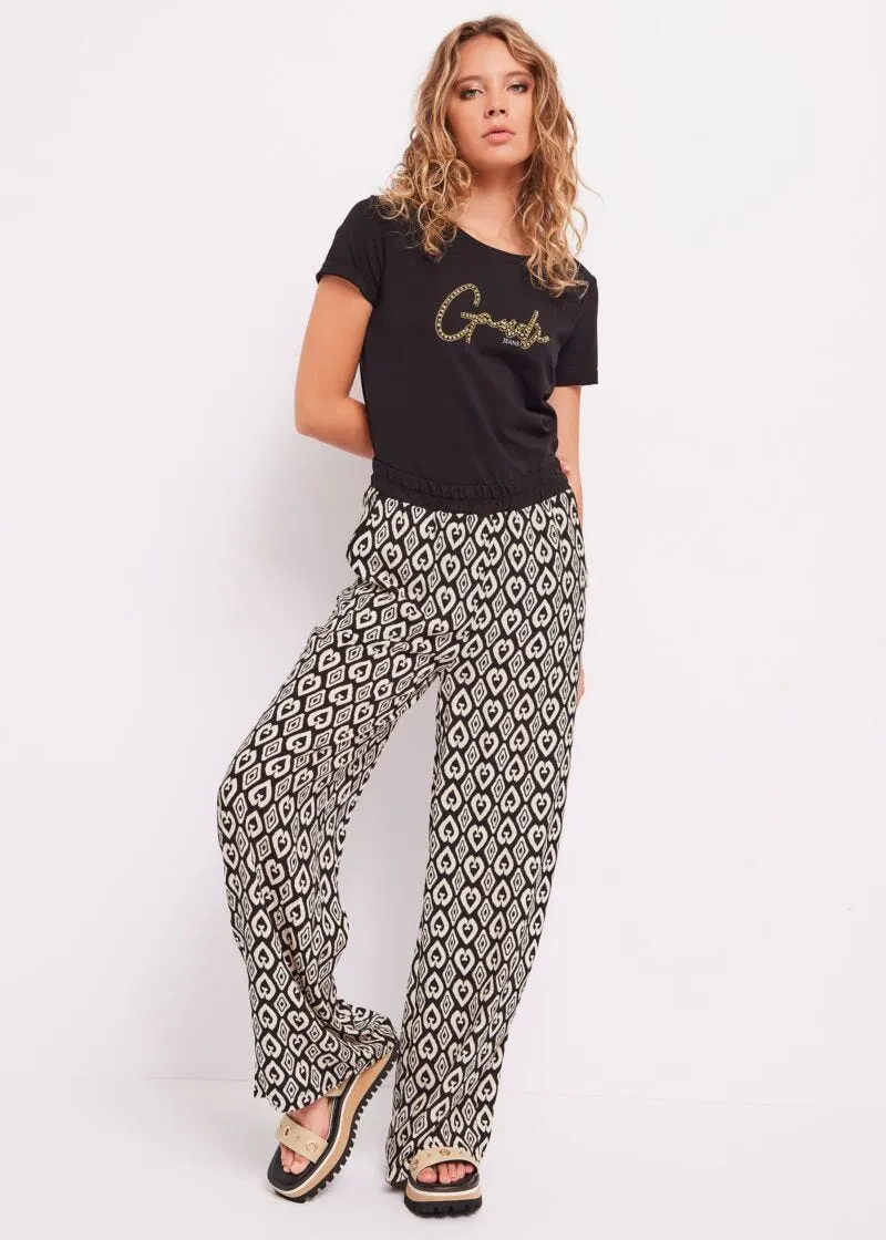 Pantaloni con stampa