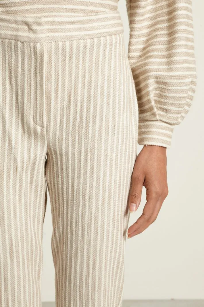 Pantaloni cropped in cotone