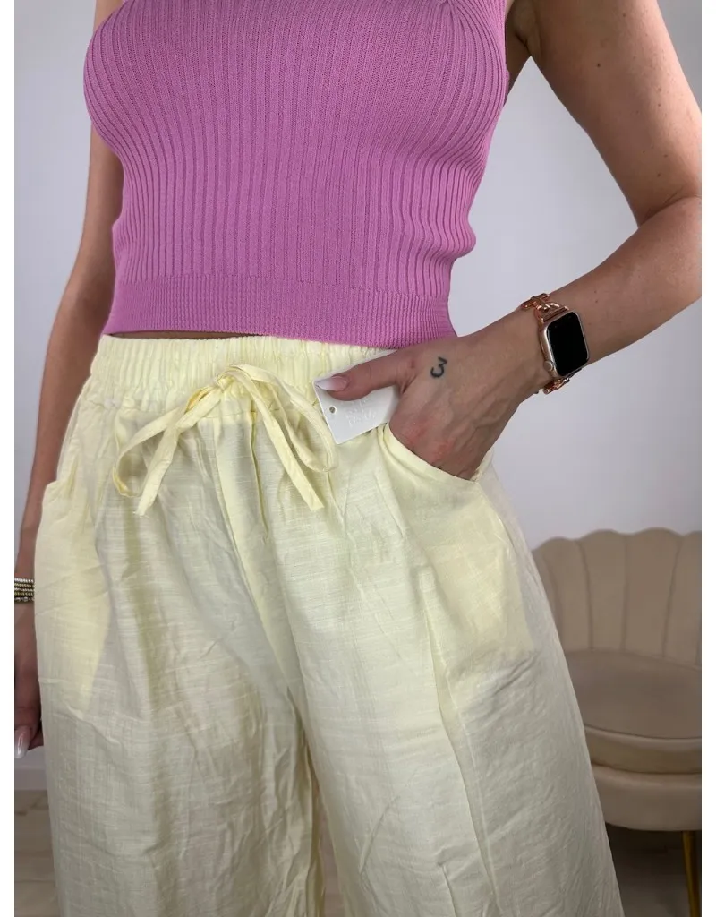 PANTALONI ECONOMY FRIDY GIALLO