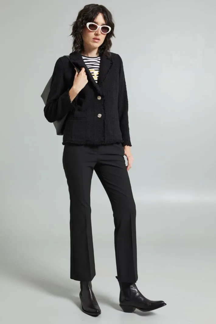Pantaloni flare in tela
