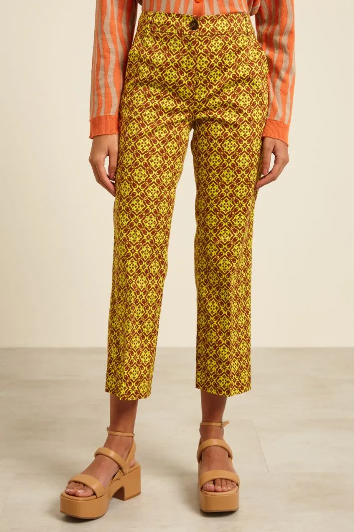 Pantaloni flare stampati
