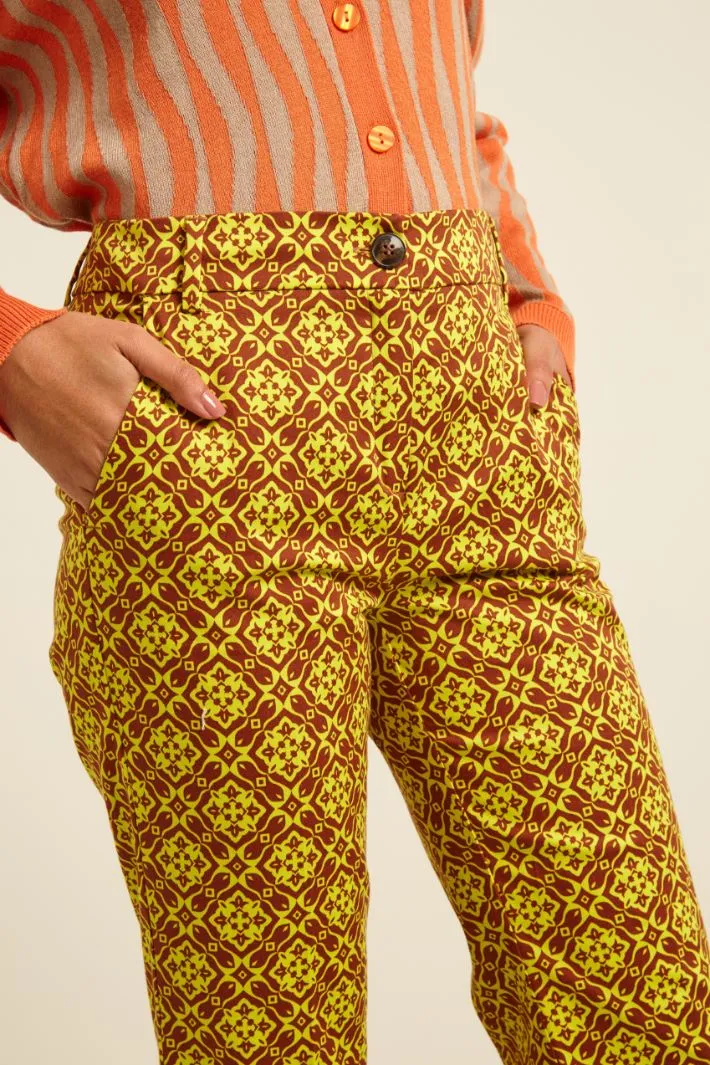 Pantaloni flare stampati