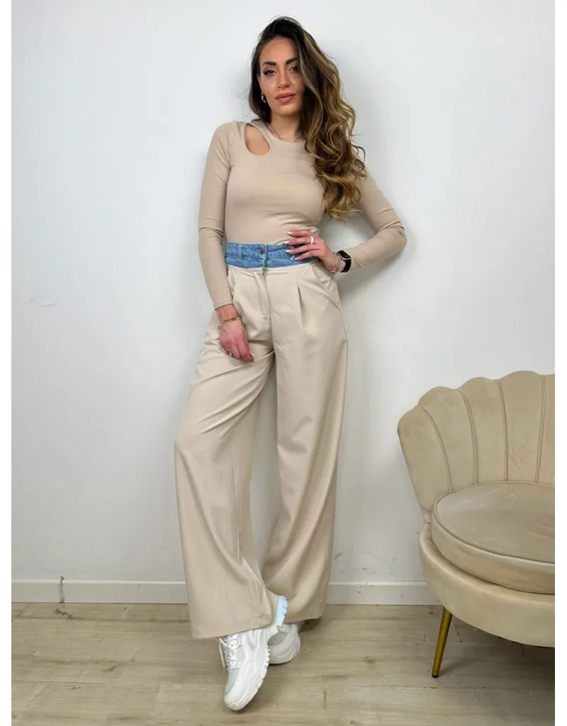 PANTALONI FRIDAY BEIGE