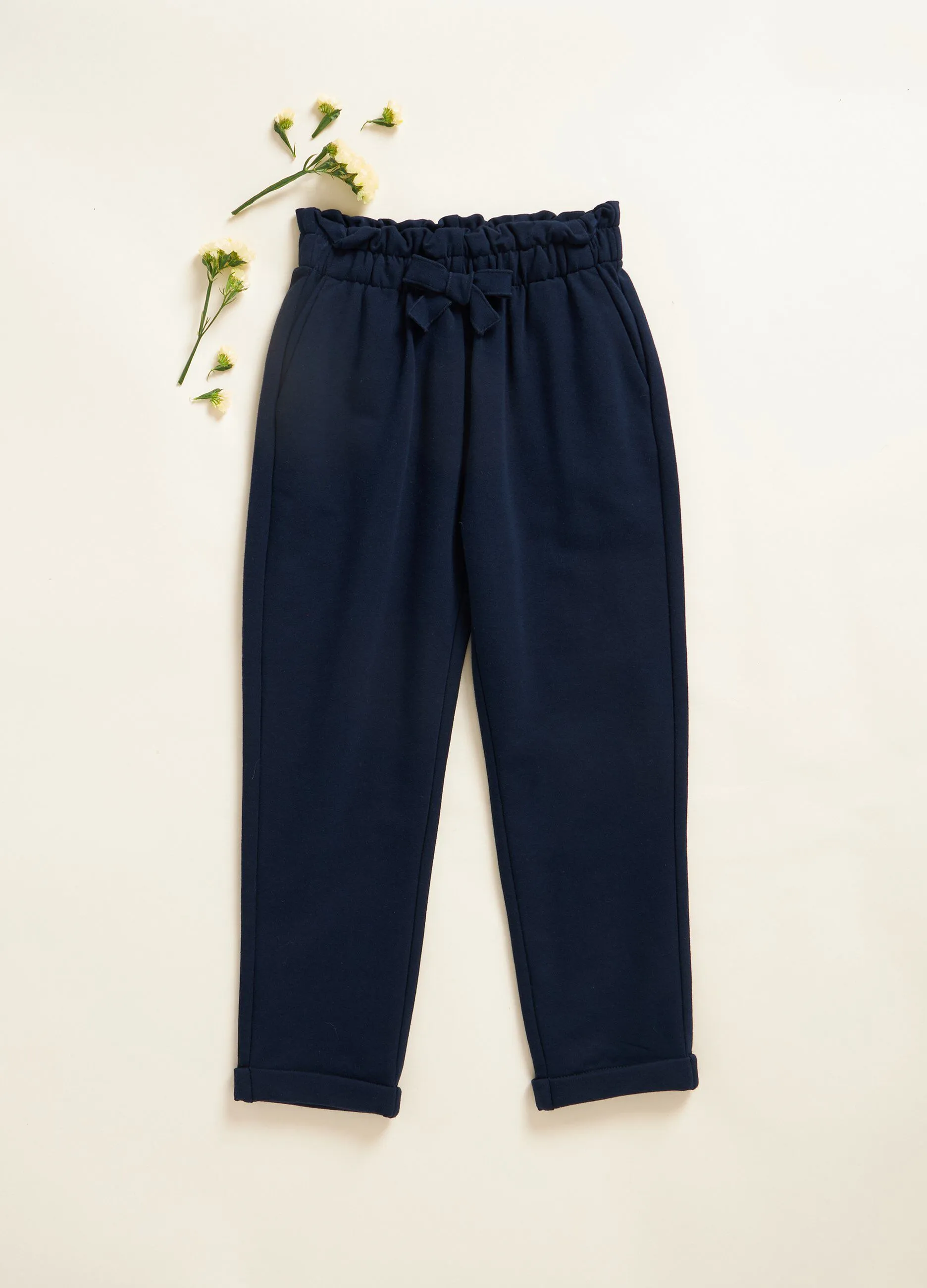 Pantaloni in felpa con vita paperbag IANA