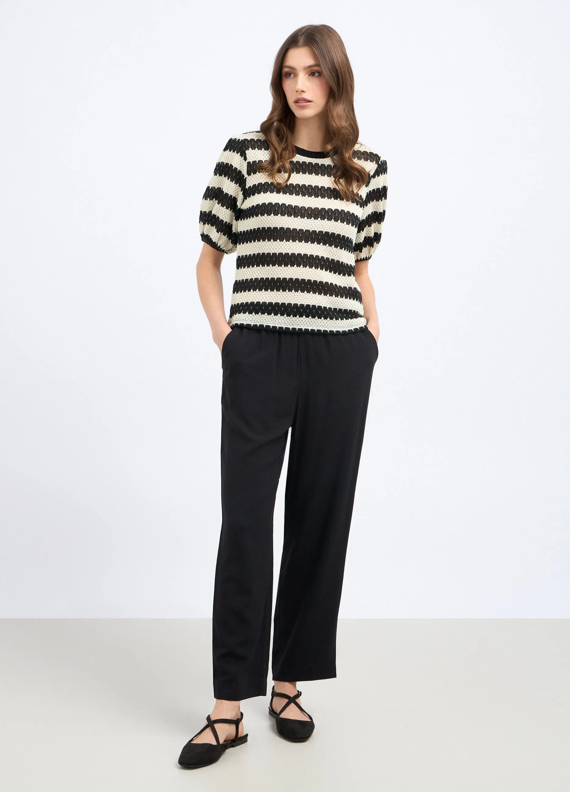 Pantaloni in pura viscosa donna