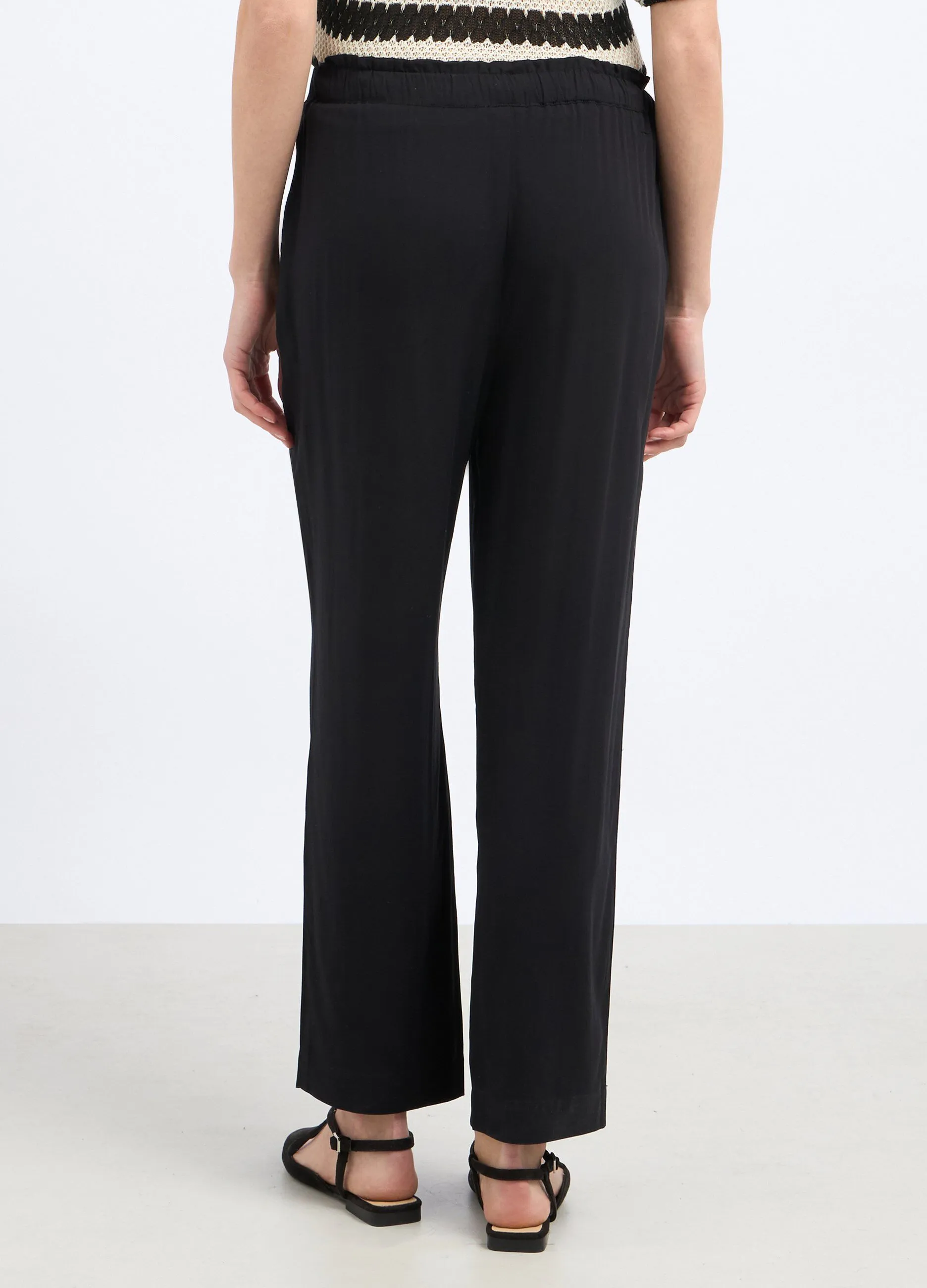 Pantaloni in pura viscosa donna