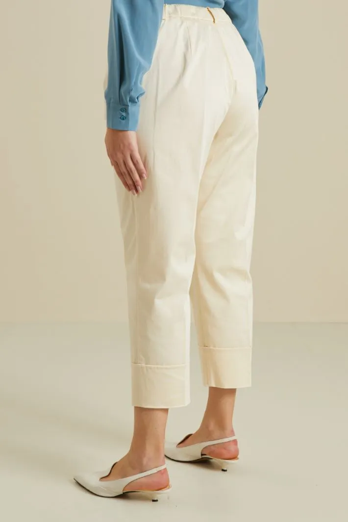 Pantaloni in raso di cotone