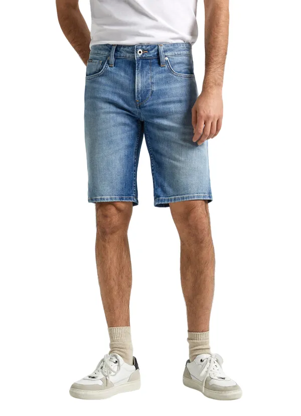 Pepe Jeans Bermuda Denim Slim Fit da uomo Bermuda Denim Slim Fit blu medio