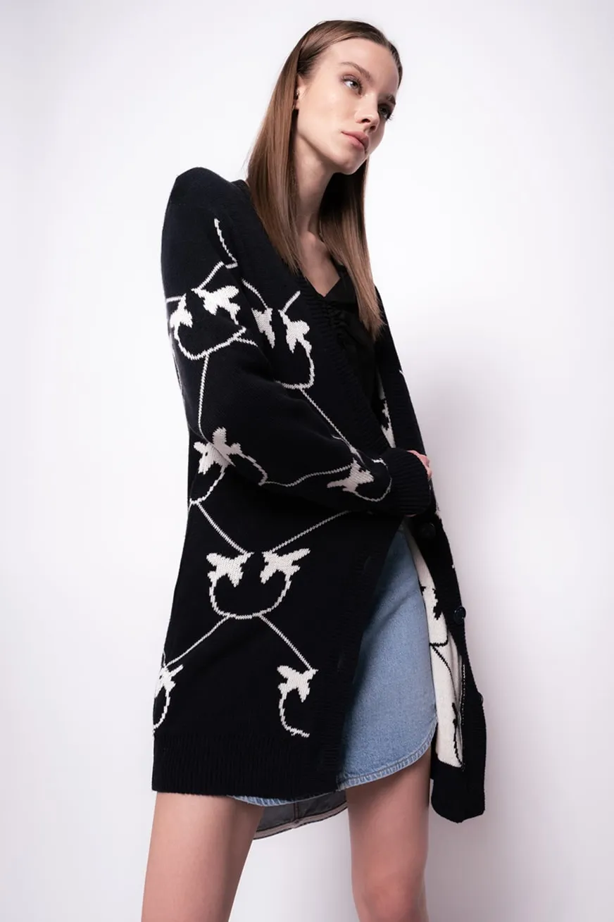 PINKO Cardi-coat jacquard Monogram (Copia)