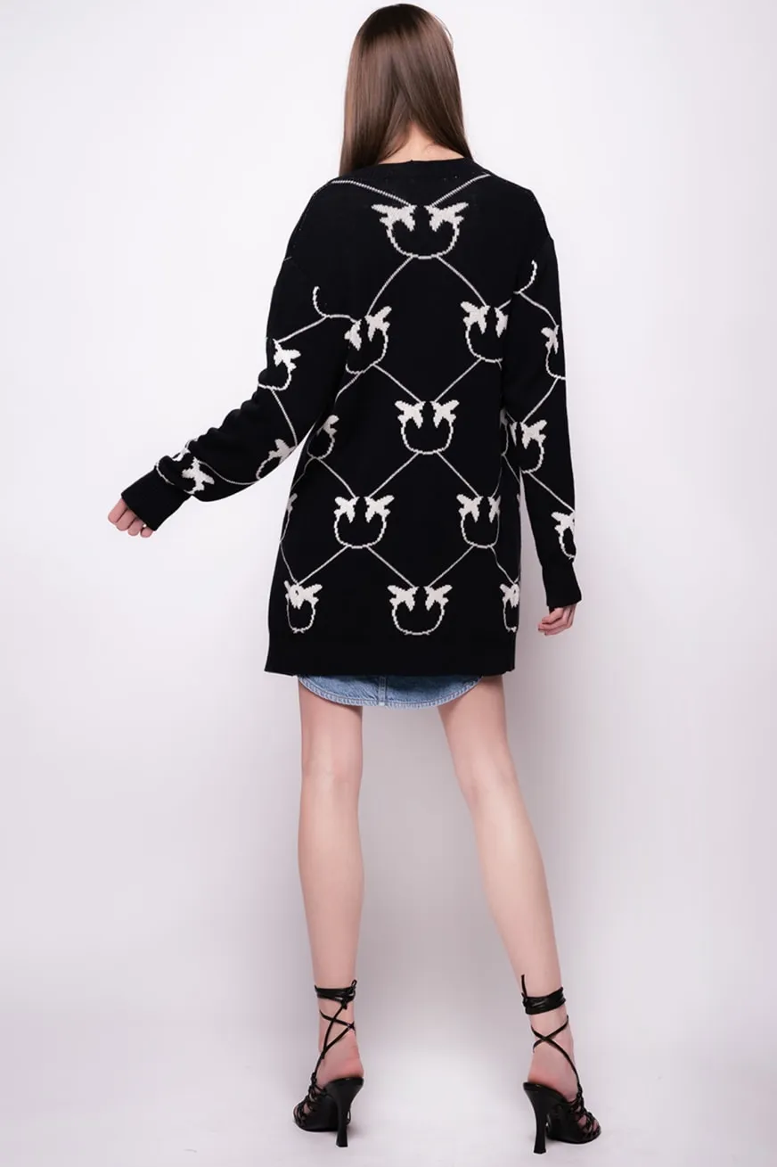 PINKO Cardi-coat jacquard Monogram (Copia)