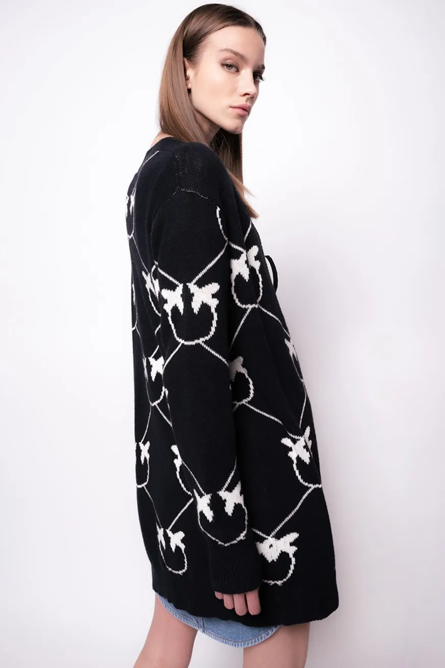 PINKO Cardi-coat jacquard Monogram (Copia)