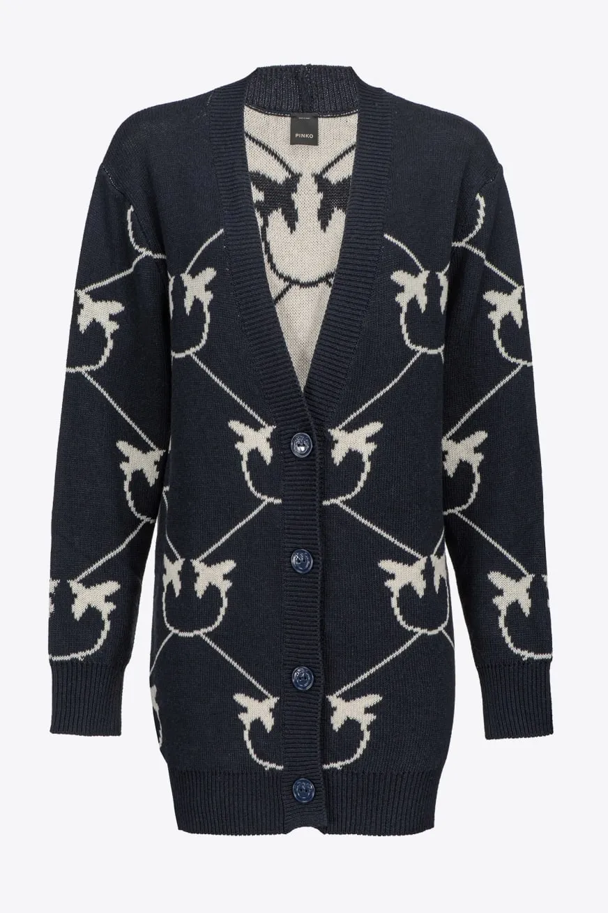 PINKO Cardi-coat jacquard Monogram (Copia)