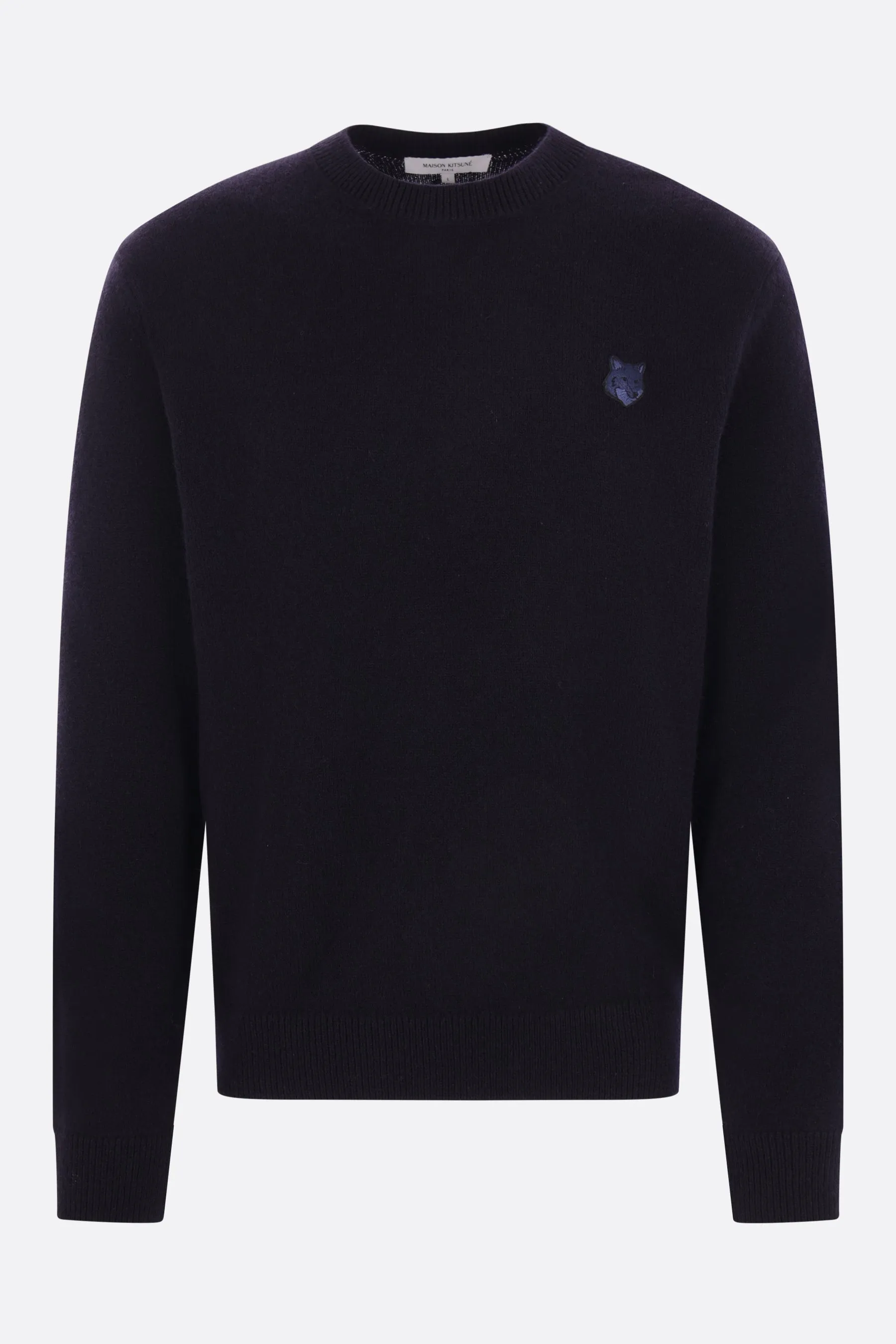  pullover in lana patch Bold Fox Head  