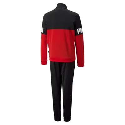 Puma Acetate Tracksuit with cuff at the bottom Power Poly Suit B 670115 11 High Risk Red