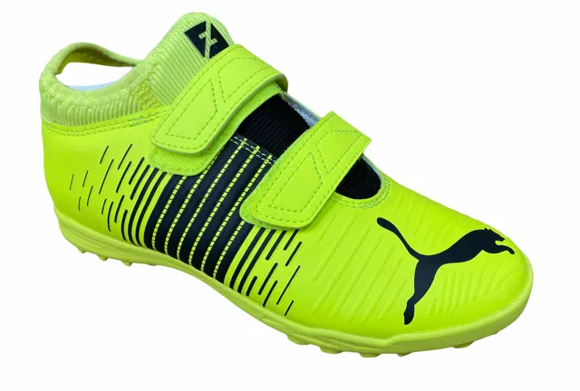 Puma Future Z 4.1 TT V Jr synthetic grass soccer shoe 106405 01 fluorescent yellow-black