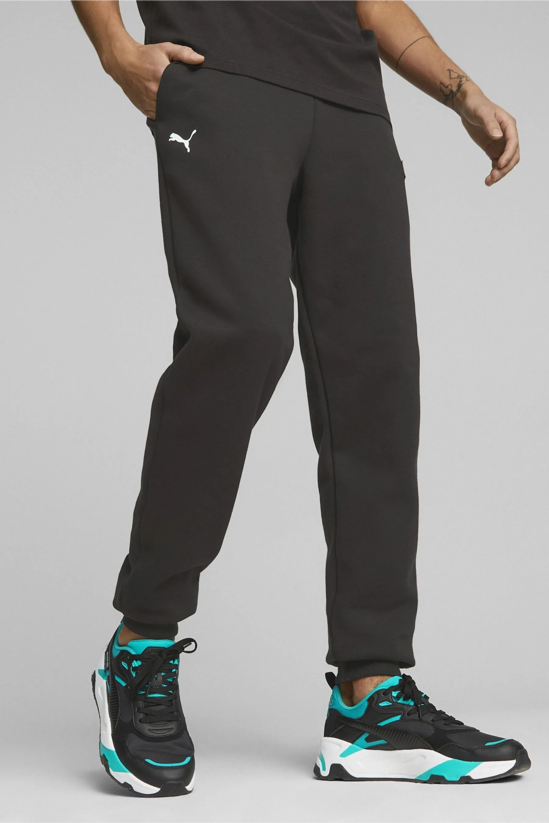 Puma - Uomo felpa Mercedes-AMG PETRONAS - Pantaloni da jogging Uomo in felpa sportiva Mercedes-AMG