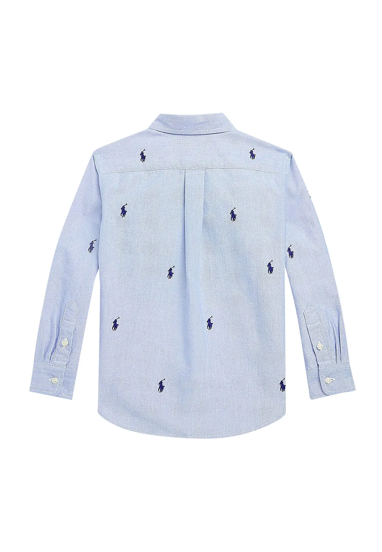 Ralph Lauren camicia azzurra neonato in cotone