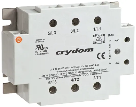Relè a stato solido D53TP25C-10, Montaggio a pannello, 25 A rms, 530 V c.a., Istantaneo
