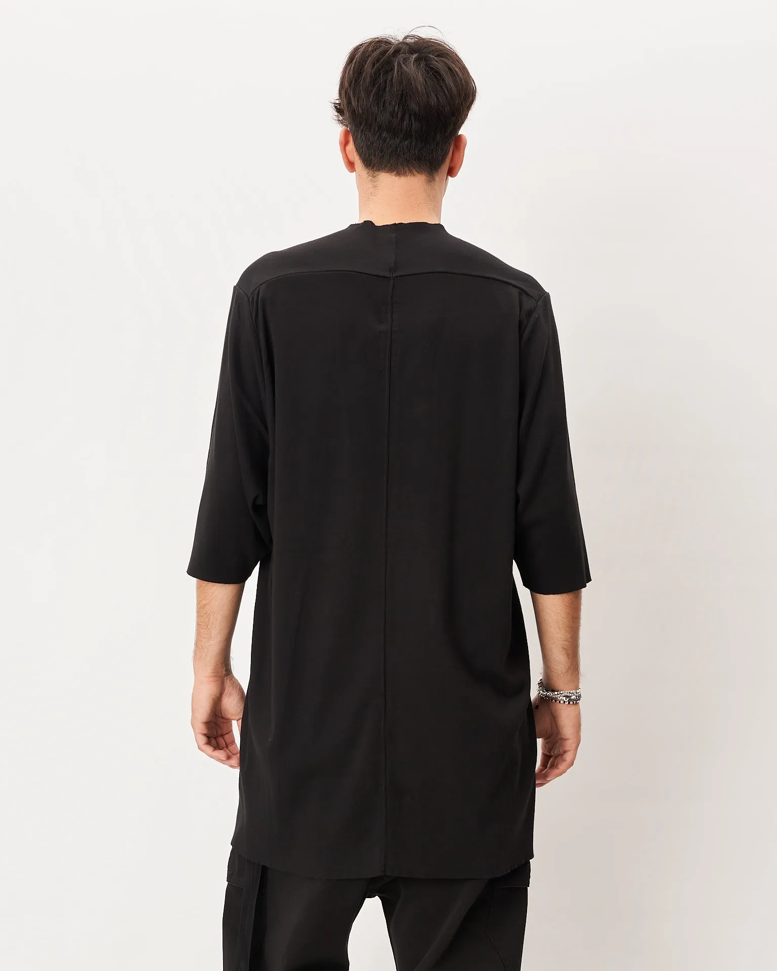 Rick Owens maxi t-shirt nera a tricot