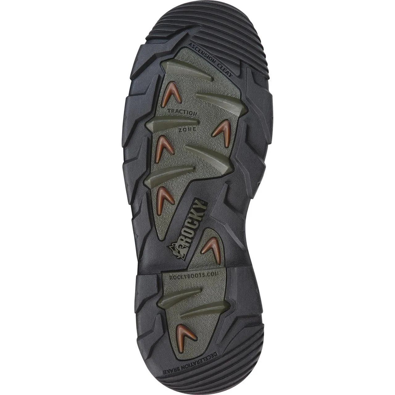 Rocky blizzardstalker pro stivale isolante thinsulate impermeabile 1200 grammi marrone mossy oak breakup camo