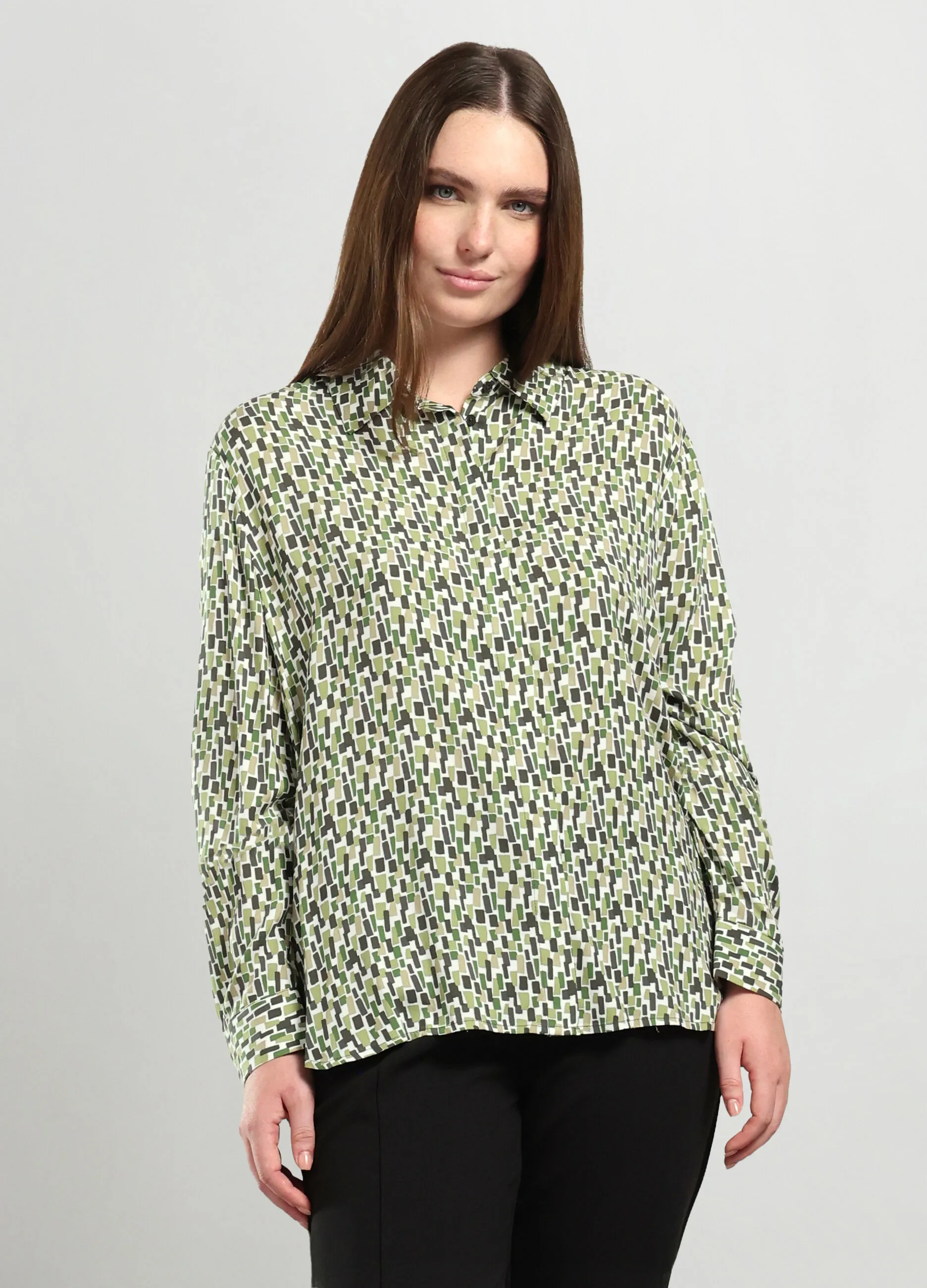 ROSA THEA  Camicia in pura viscosa donna curvy