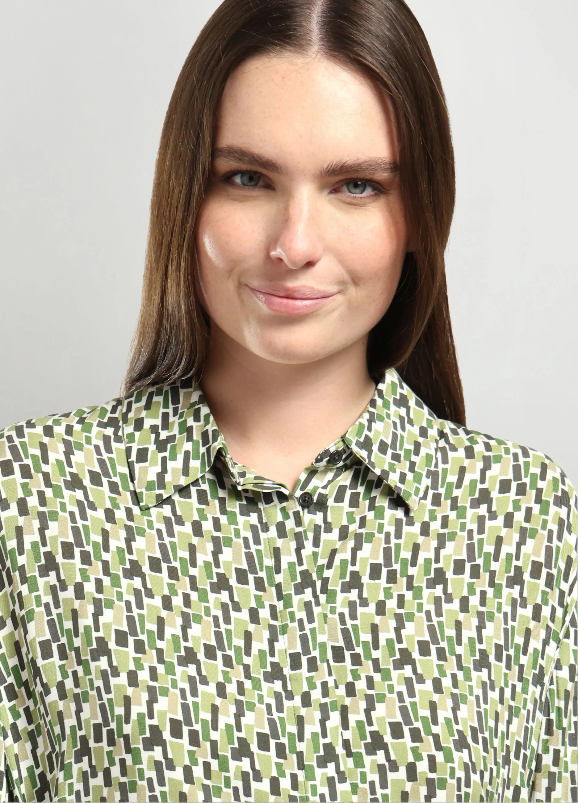 ROSA THEA  Camicia in pura viscosa donna curvy
