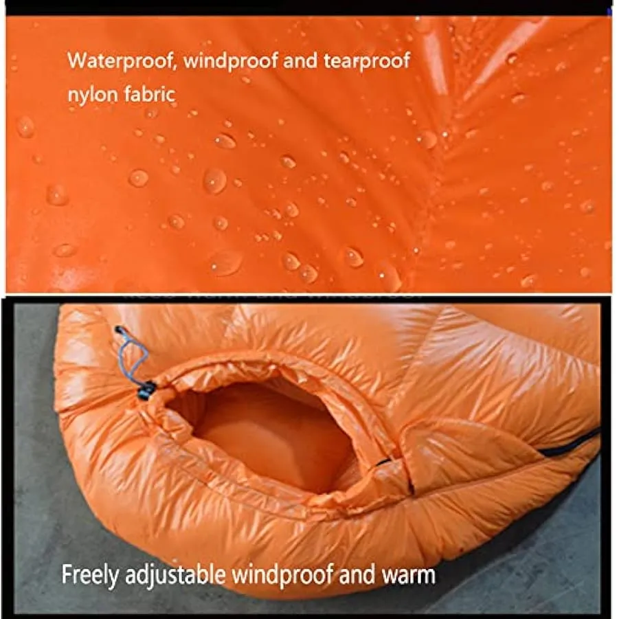 Sacchi a pelo rettangolari per adulti Inverno Caldo Bivy Sack Sleeping Gear Ultra-leggero Piumino d’oca Esterno Caldo Protezione