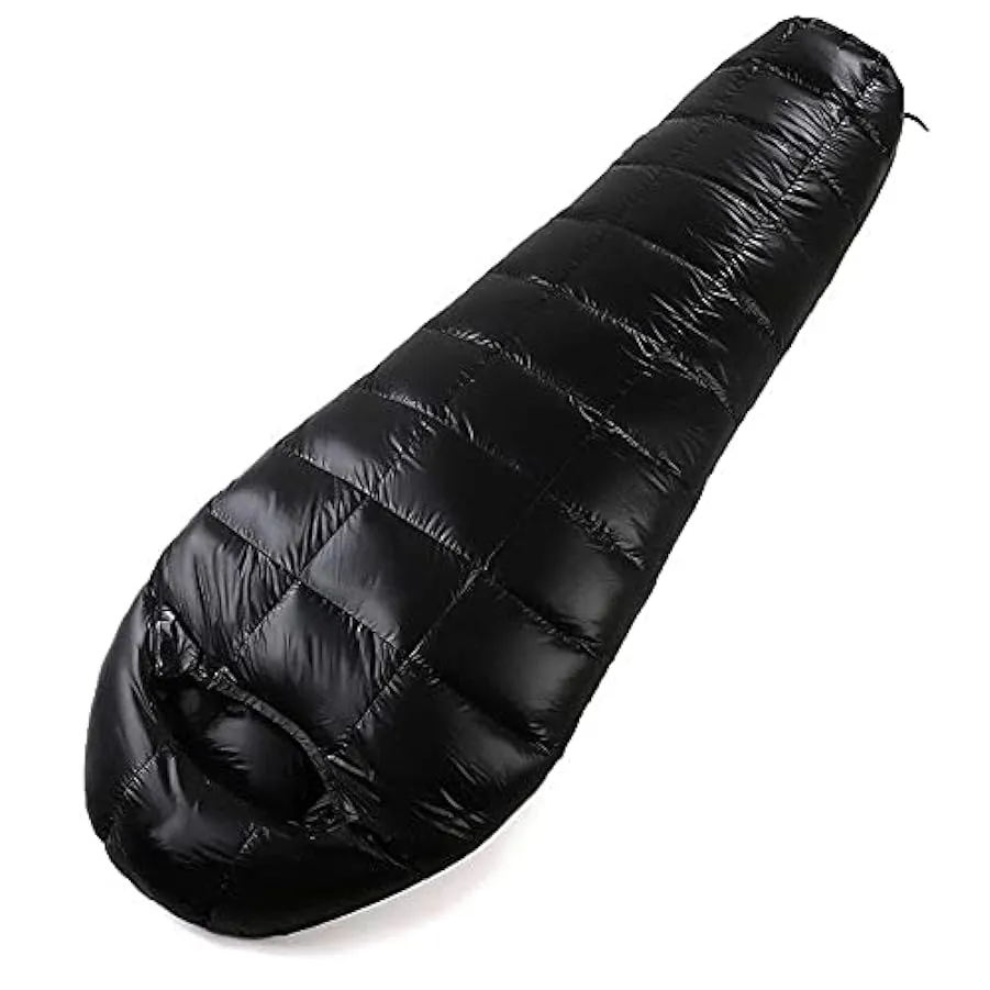 Sacco a pelo da esterno: piumino d’oca idrofobo -30 ℃/-23 F, sacco a pelo da campeggio con sacco per roba – Design ultra leggero