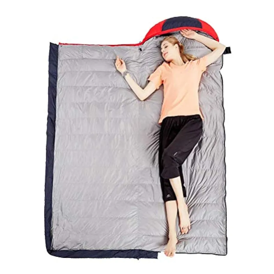 Sacco a pelo in piumino 3-4 stagioni: 210 * 80 cm, resistente all’acqua, perfetto per l’esterno, campeggio, zaino in spalla, esc