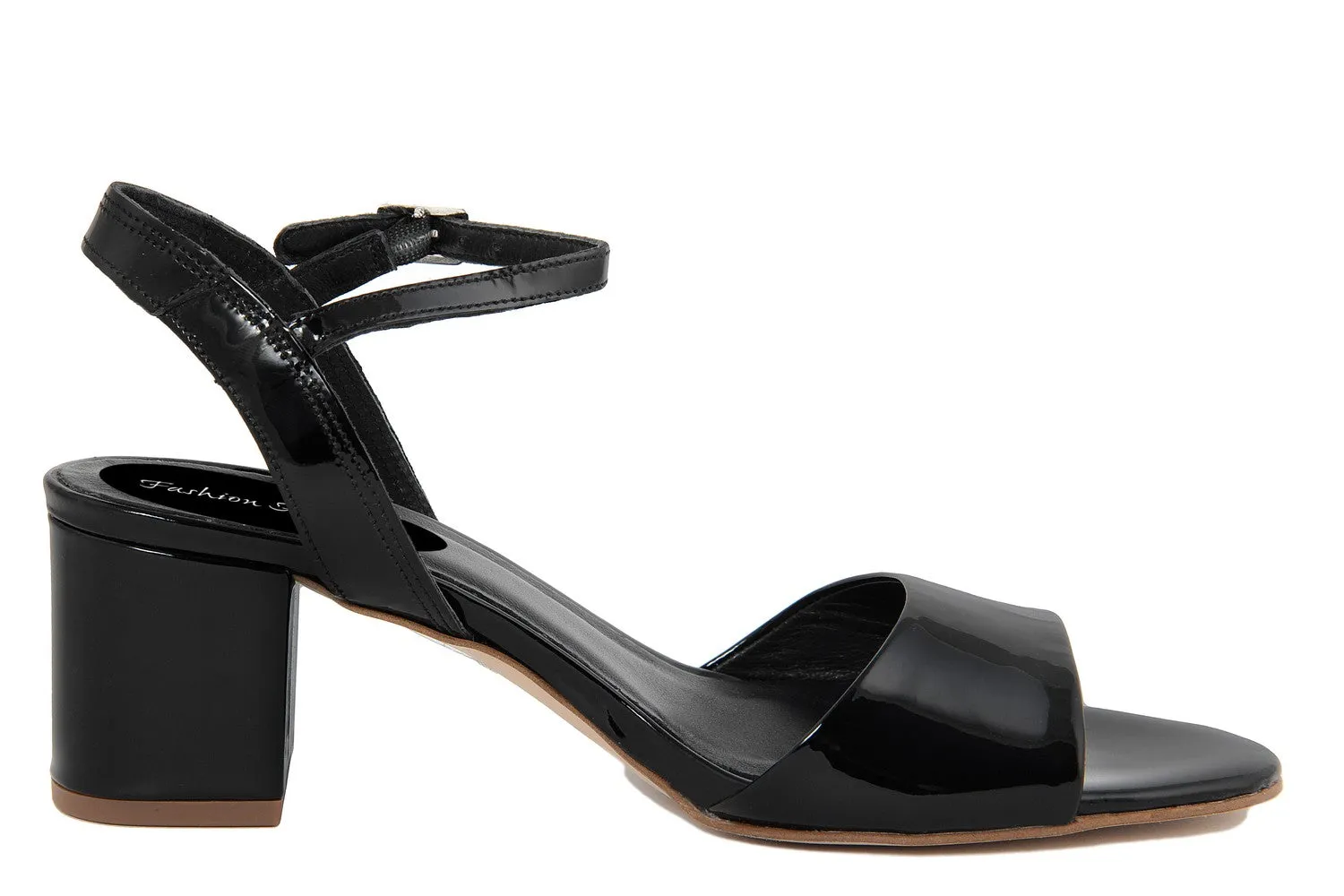 Sandali con tacco Donna In Pelle Nero