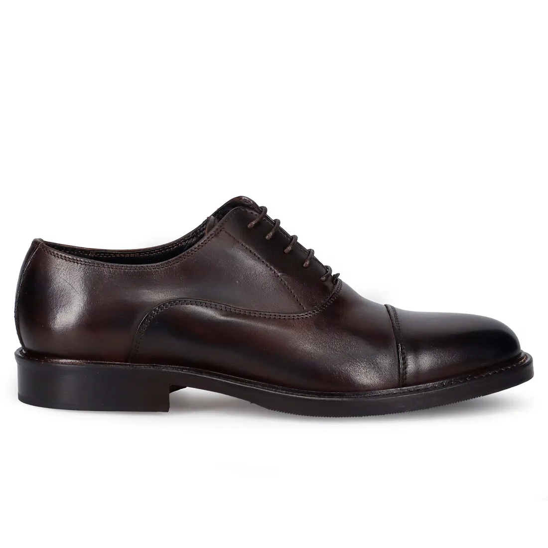 Scarpa oxford da uomo Sangiorgio in pelle marrone scuro