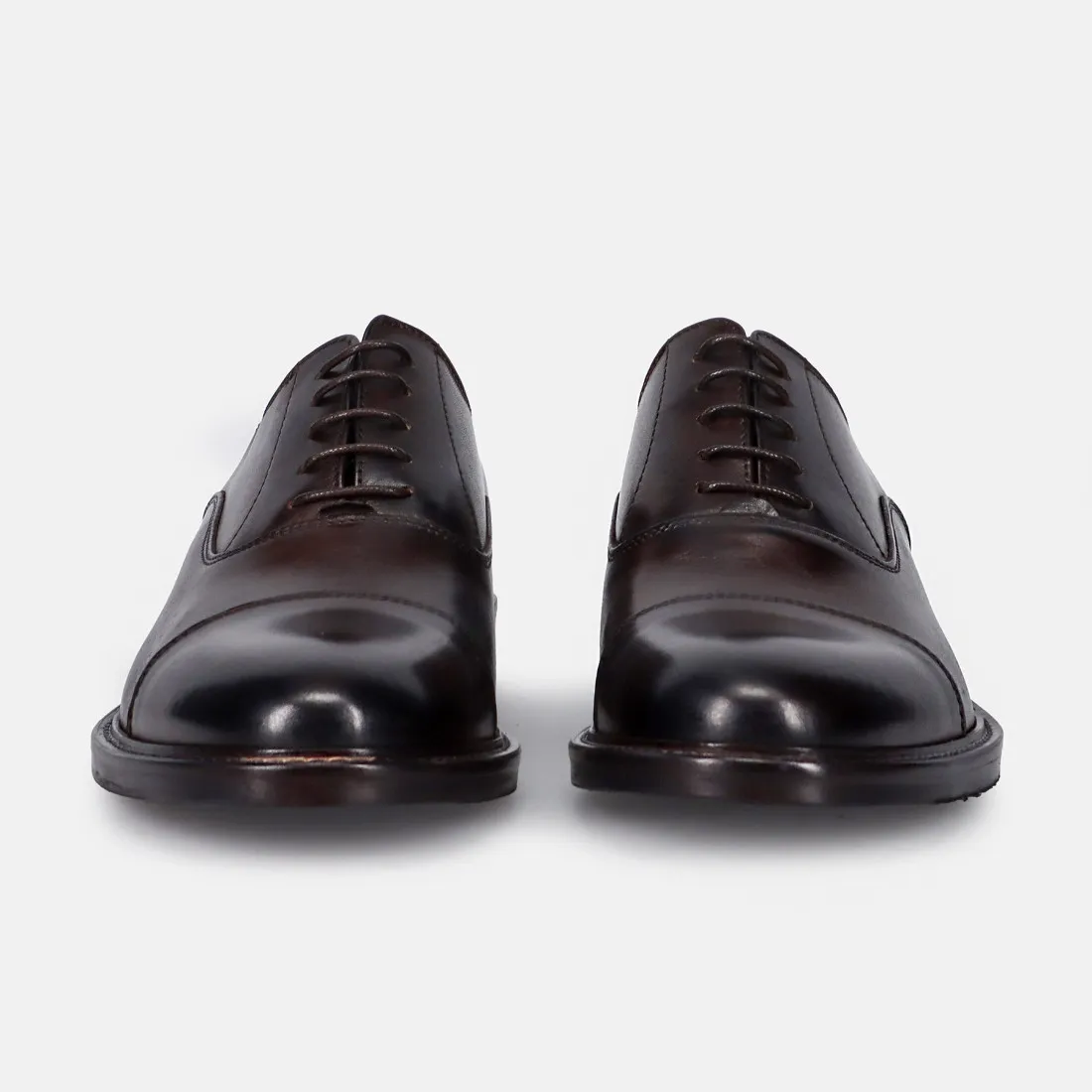 Scarpa oxford da uomo Sangiorgio in pelle marrone scuro