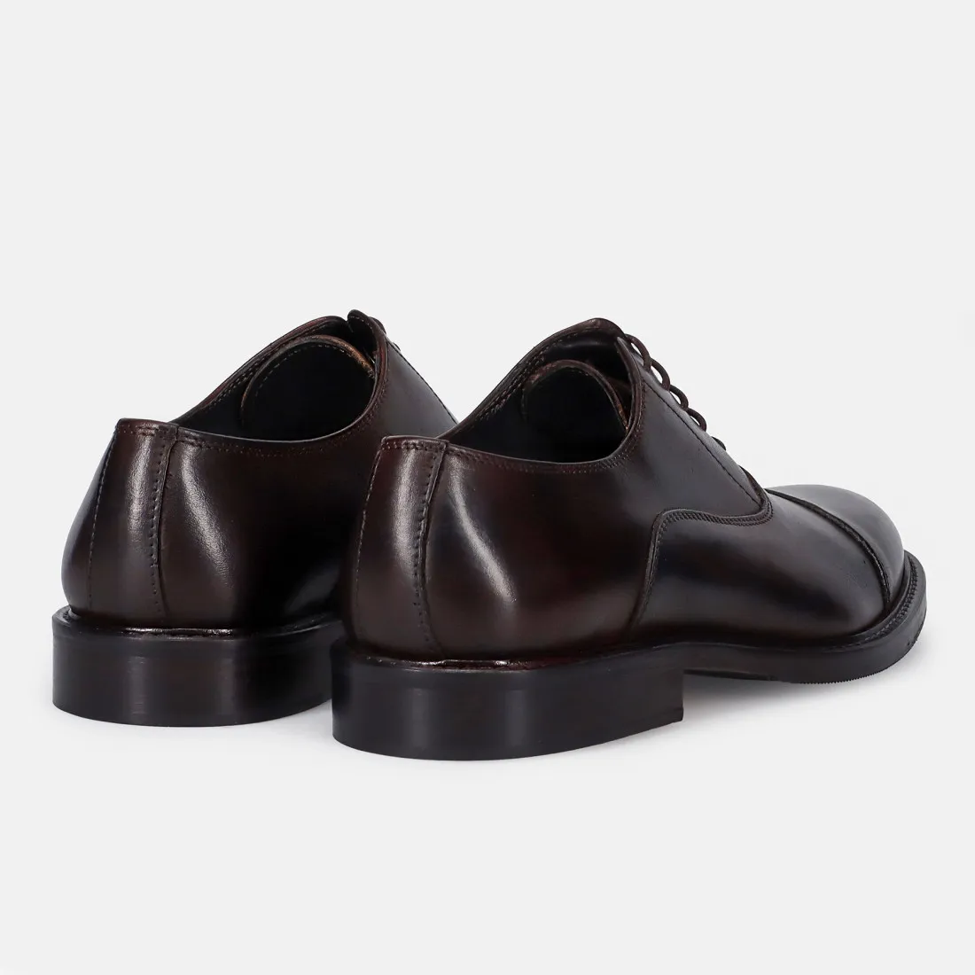 Scarpa oxford da uomo Sangiorgio in pelle marrone scuro