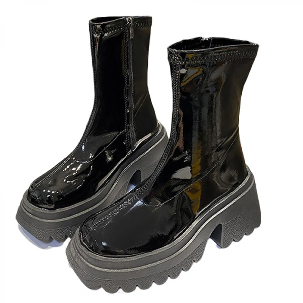 Scarpe tacchi alti Stivali da moto Stivali da neve alti Chelsea Stivali da donna Scarpe 2023 Inverno Nuove pompe di moda Goth Ch