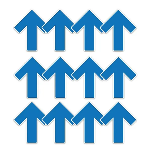 Set 12X Frecce per Pavimento Blu - STICKERS