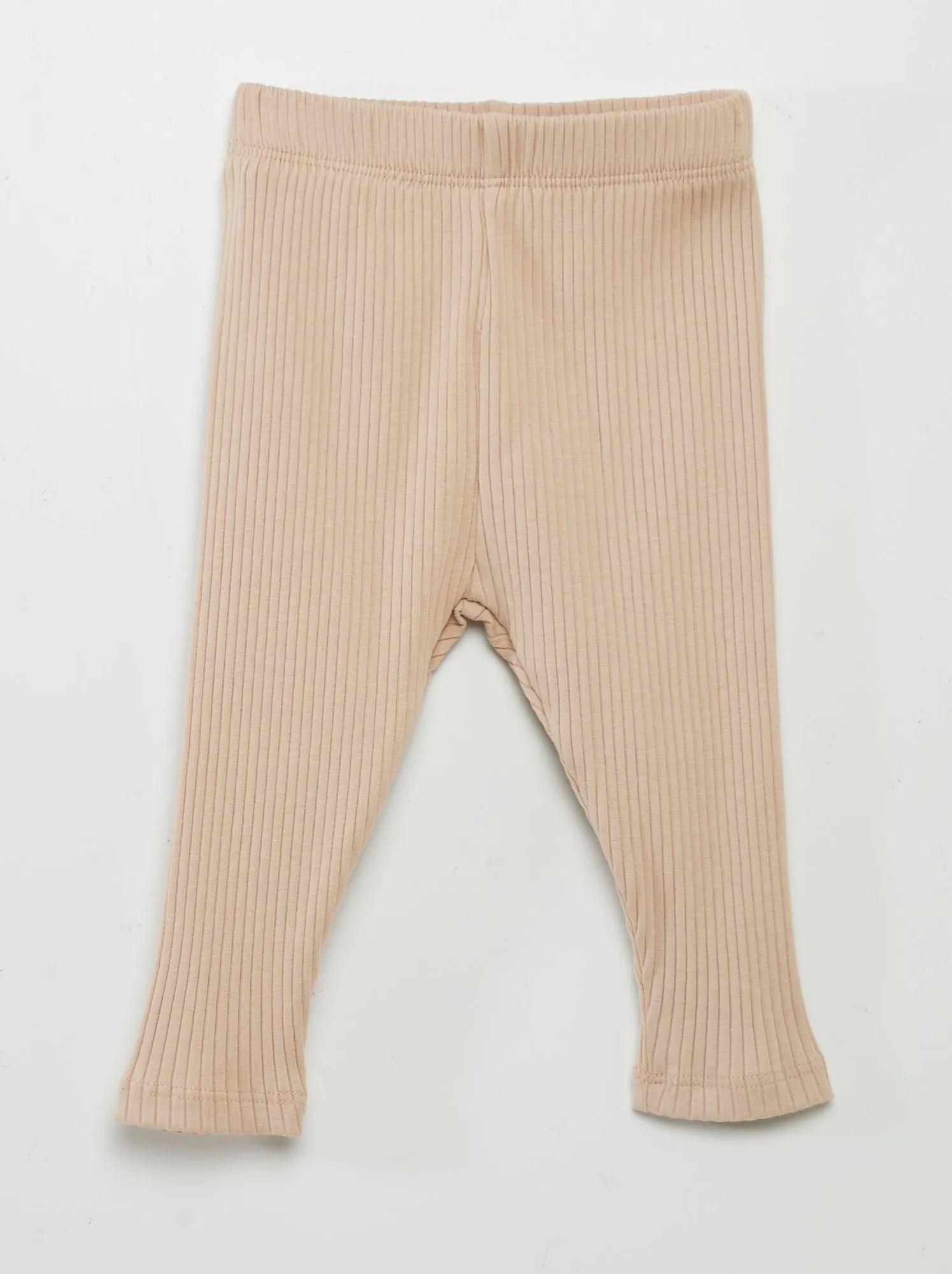 Set di 2 leggings a coste - BEIGE