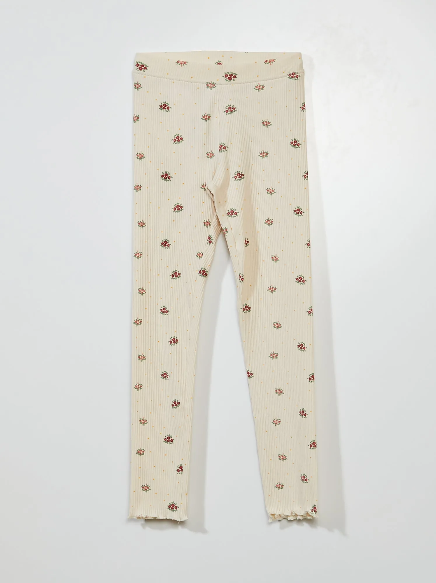 Set di 2 leggings a coste - BIANCO