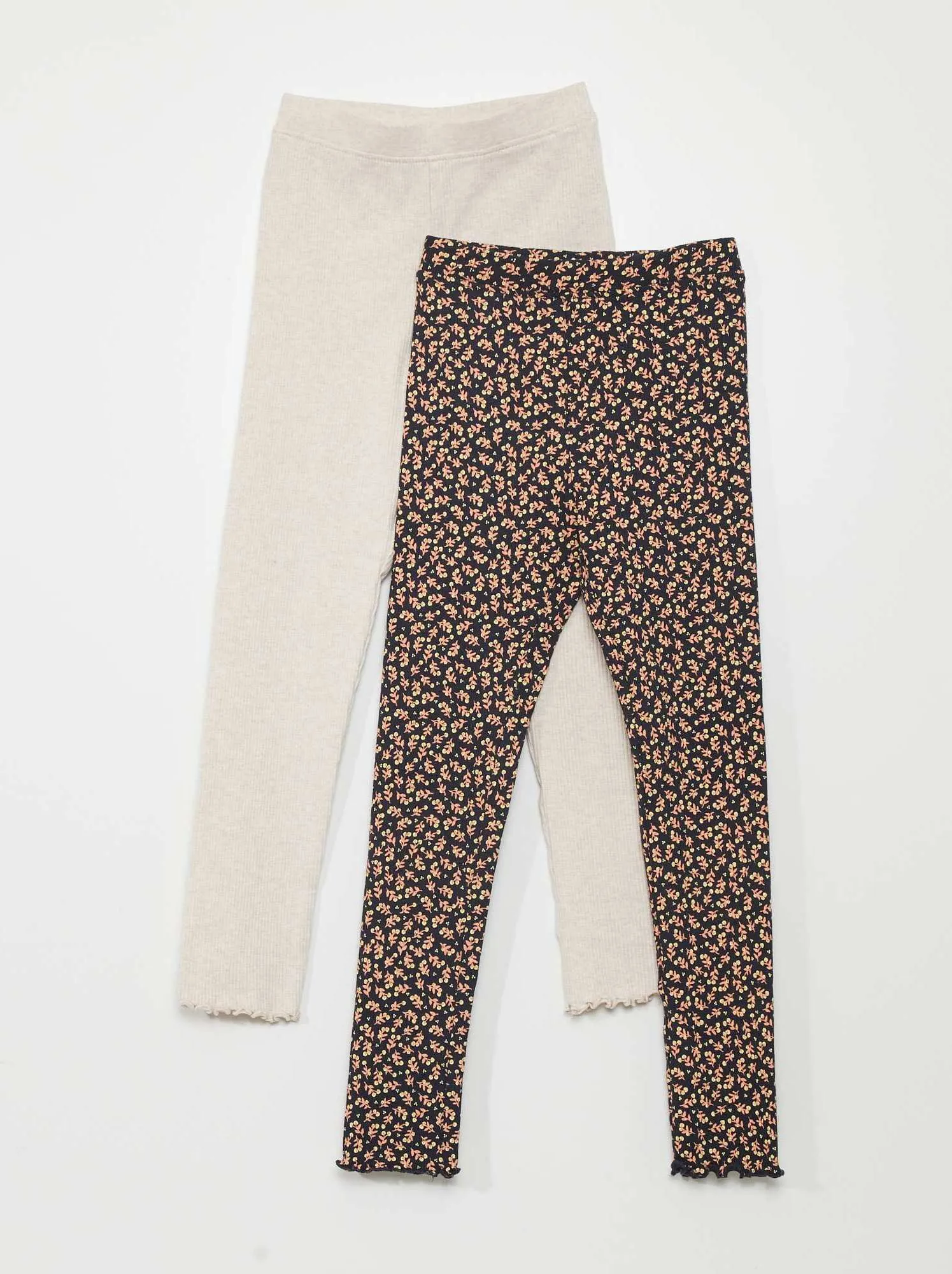 Set di 2 leggings a coste - BLU