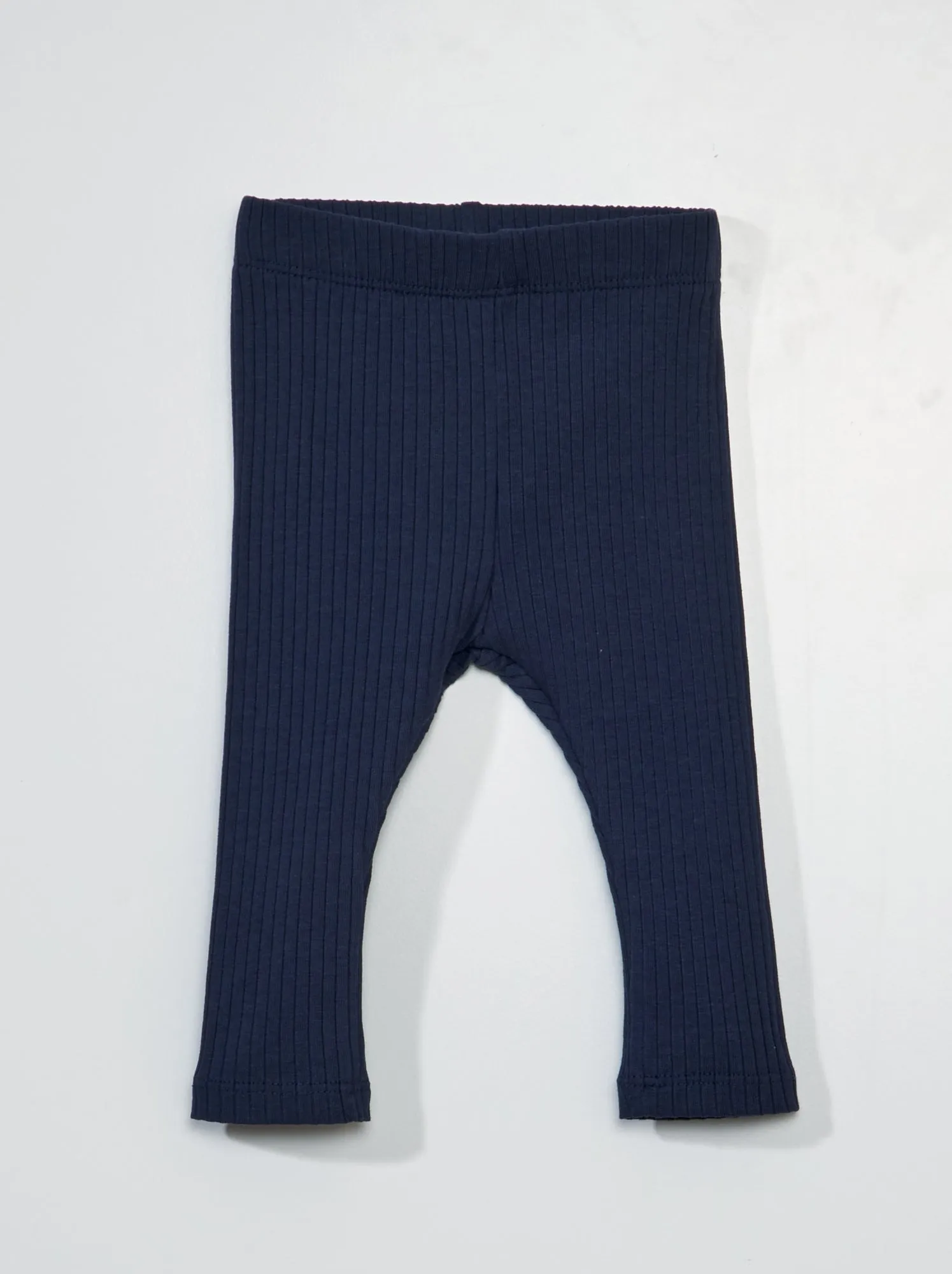 Set di 2 leggings a coste Unisex - NERO