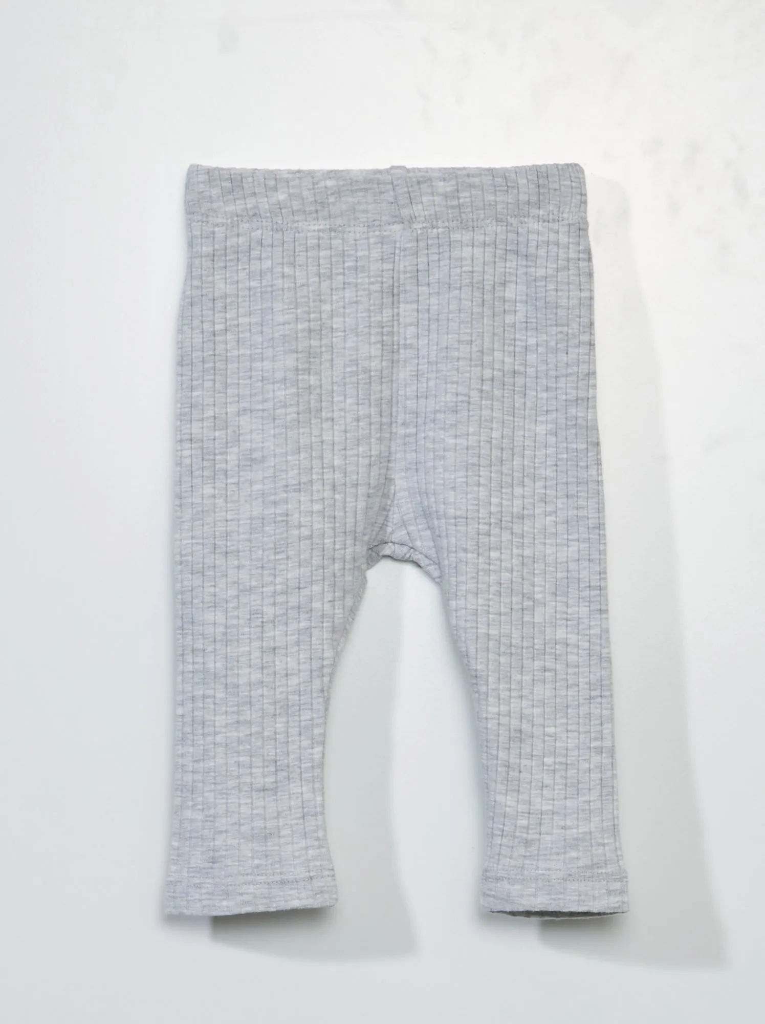 Set di 2 leggings a coste Unisex - NERO