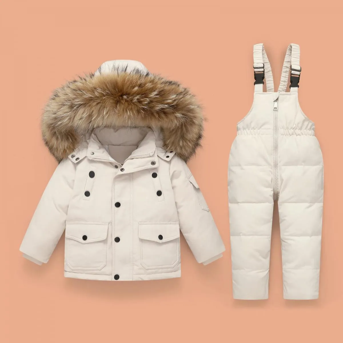 Set di abbigliamento Giacca tuta Tuta da neve Cappotto 30 2 pezzi Abbigliamento giacca invernale