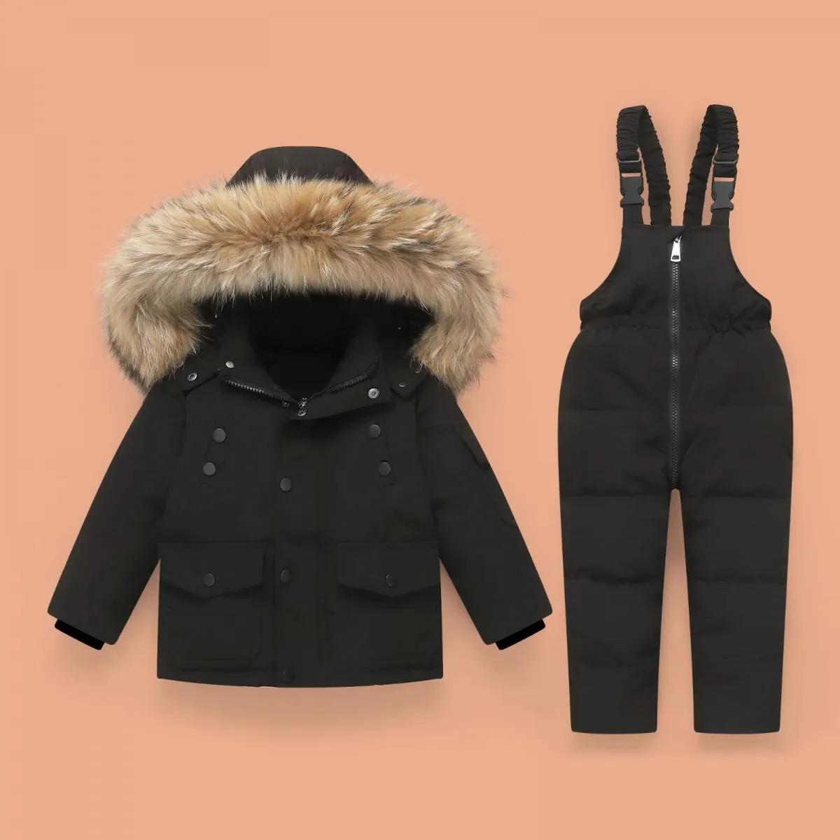 Set di abbigliamento Giacca tuta Tuta da neve Cappotto 30 2 pezzi Abbigliamento giacca invernale
