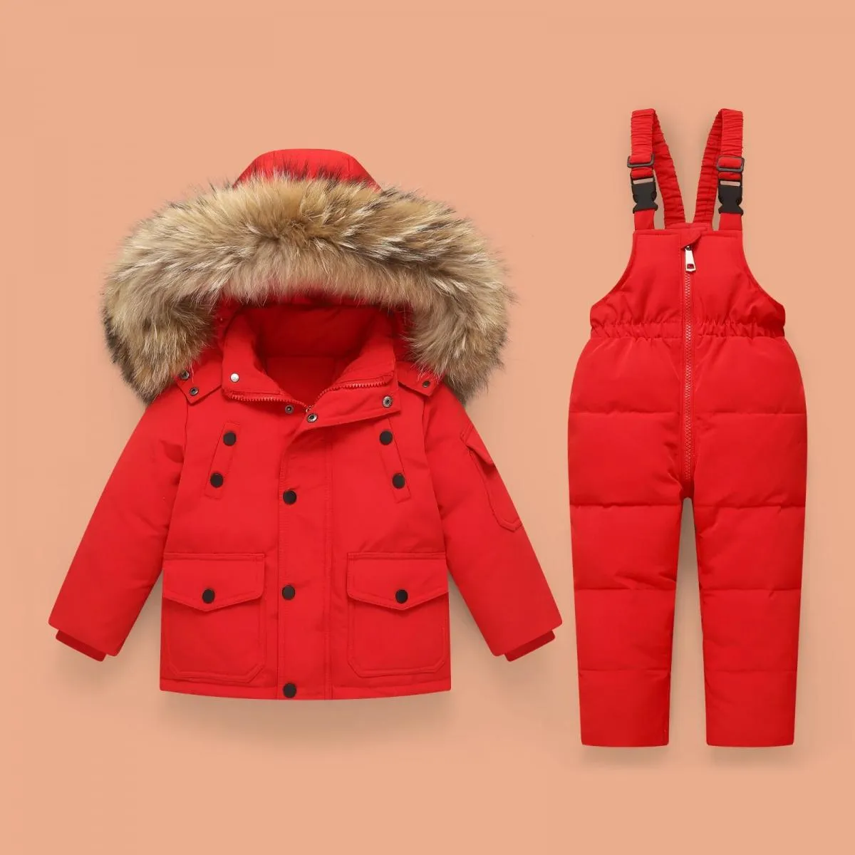 Set di abbigliamento Giacca tuta Tuta da neve Cappotto 30 2 pezzi Abbigliamento giacca invernale