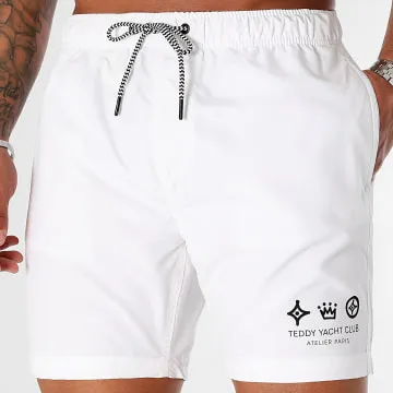 Short De Bain Atelier Paris Bianco Nero