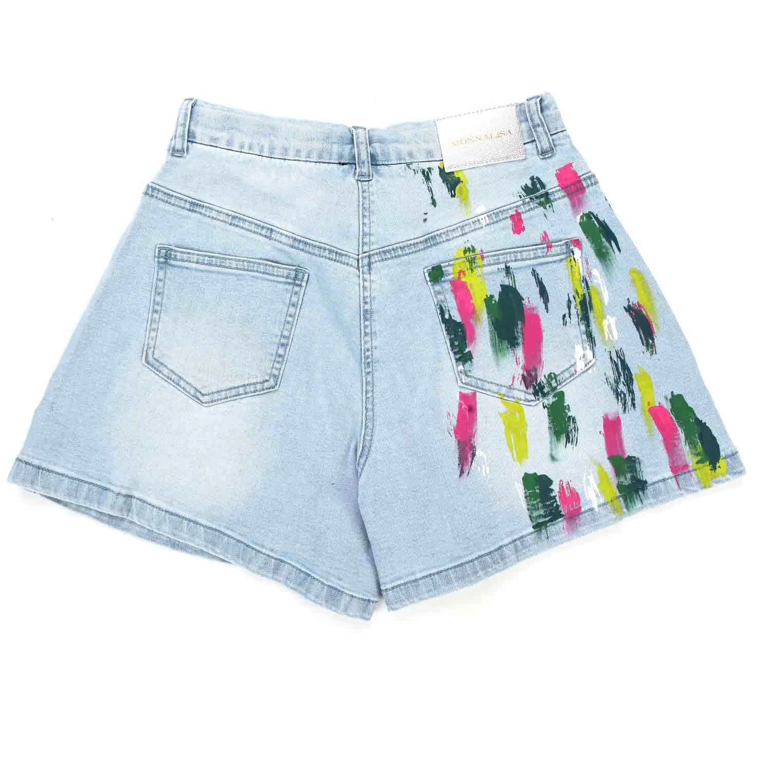 Shorts Con Pennellate Multicolor Bambina Teen